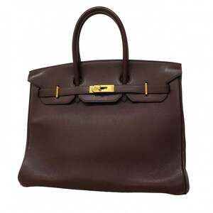 Hermes Birkin 35 Handbag, Veau Gulliver Leather, Brown, ○Z Stamp, Ladies'